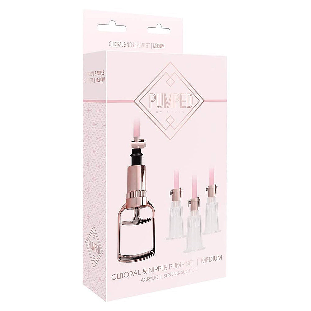 Shots Clitoral & Nipple Pump Set Medium - Rose Gold