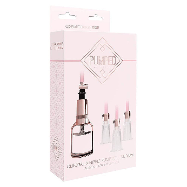 Shots Clitoral & Nipple Pump Set Medium - Rose Gold